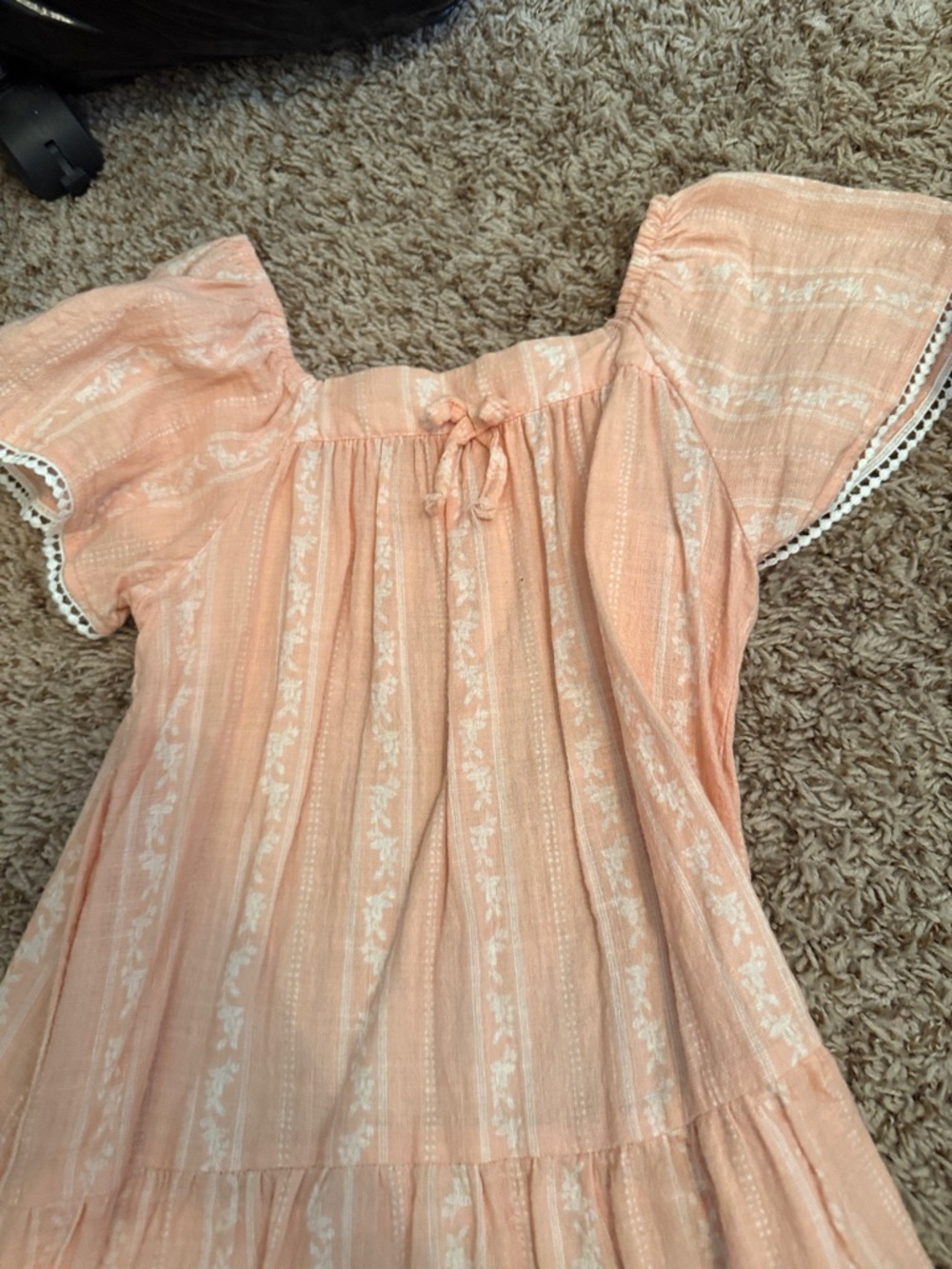 Jessica Simpson Peach Ruffled Summer Dress